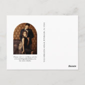 Elegantes Skript-Foto Hochzeit Speichern Sie das D Postkarte (Rückseite)