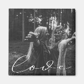 Elegantes Skript | Foto Magnet (Vorne)