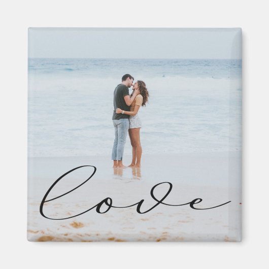 Elegantes Skript | Foto Magnet (Vorne)