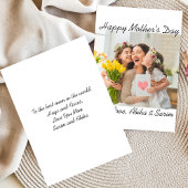 Elegantes Skript Foto Mutterkarte Einladung