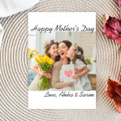 Elegantes Skript Foto Mutterkarte Einladung