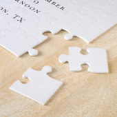 Elegantes Skript-Foto-Overlay-Einladung Puzzle (Seite)