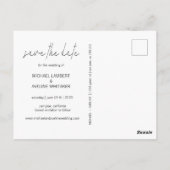 Elegantes Skript ⎢ Foto Save the Date Postkarte (Rückseite)