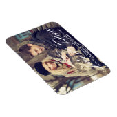 Elegantes Skript-Foto Speichern Sie die Datumsmagn Magnet (Rechte Seite)