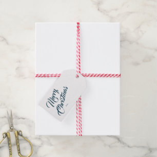 Elegantes Skript Frohe Weihnachten Geschenkanhänger