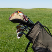 Elegantes Skript für Blumennamen, angepasst rustik Golf Headcover (In SItu)