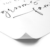 Elegantes Skript für das Zeichen der Hochzeit Poster (Ecke)