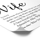 Elegantes Skript für die beste Ehefrau der Welt Poster (Ecke)