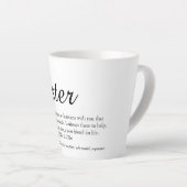 Elegantes Skript für die weltbeste Sister Definiti Milchtasse (Rechte Ecke)