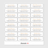 Elegantes Skript für individuelle Gästetiketten Aufkleber (Blatt)