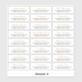 Elegantes Skript für individuelle Gästetiketten Aufkleber