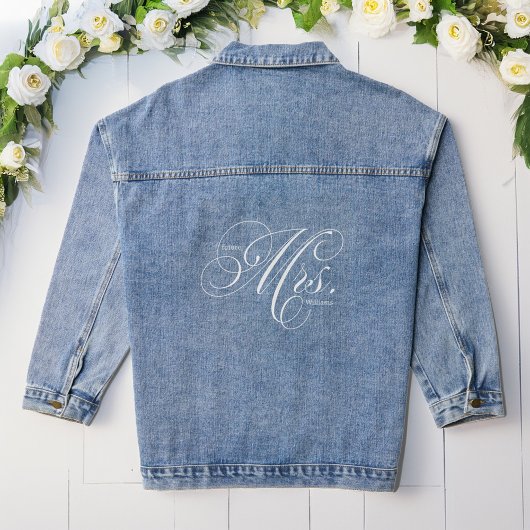 Elegantes Skript "Future Mrs." Custom Bride zu sei Jeansjacke