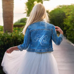 Elegantes Skript "Future Mrs." Custom Bride zu sei Jeansjacke<br><div class="desc">Personalisiertes Brautdesign.</div>