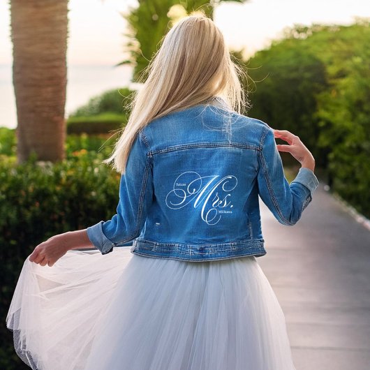 Elegantes Skript "Future Mrs." Custom Bride zu sei Jeansjacke
