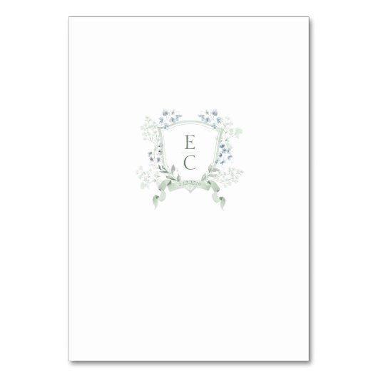 Elegantes Skript-Gästennamen Skript Hochzeit Tischnummer (Rückseite)