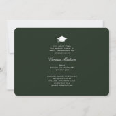 Elegantes Skript Gelbe Blumen | Modernes Foto Grad Ankündigung (Rückseite)