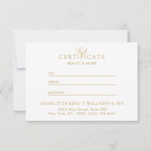 Elegantes Skript | Geschenkgutschein (Rückseite)