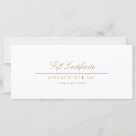 Elegantes Skript | Geschenkgutschein (Vorderseite)