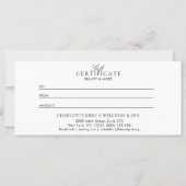 Elegantes Skript | Geschenkgutschein (Rückseite)