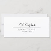 Elegantes Skript | Geschenkgutschein (Vorderseite)