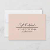 Elegantes Skript | Geschenkgutschein (Vorderseite)