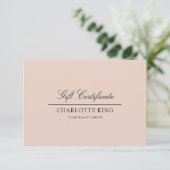 Elegantes Skript | Geschenkgutschein (Stehend Vorderseite)