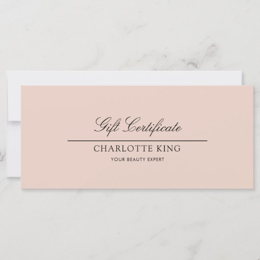 Elegantes Skript | Geschenkgutschein (Vorderseite)