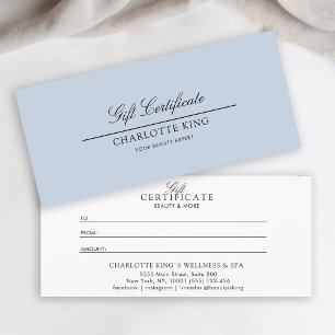 Elegantes Skript   Geschenkgutschein