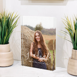 Elegantes Skript "Graduate" Custom Fotoblock