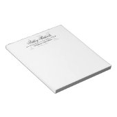Elegantes Skript Grau 2 Initialen Monogramm Name T Notizblock (angewinkelt)