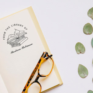 Elegantes Skript Handgezeichnet benutzerdefinierte Gummistempel