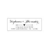 Elegantes Skript-Hochzeit-Rücksendeadresse-Selbstf Permastempel (Design)