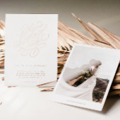 Elegantes Skript Hochzeit speichern Sie das Datum Folieneinladung