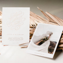 Elegantes Skript Hochzeit speichern Sie das Datum 