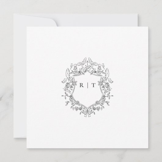 Elegantes Skript" Hochzeit Speichern Sie das Datum Save The Date (Rückseite)