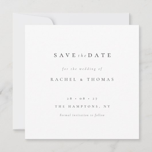 Elegantes Skript" Hochzeit Speichern Sie das Datum Save The Date (Vorderseite)