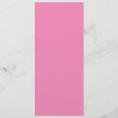 Elegantes Skript-Hochzeits-Menü - Rosa Menükarte (Rückseite)