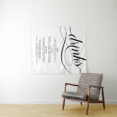 Elegantes Skript Hochzeitsgetränke Bar Menü Poster Wandteppich (Beispiel (Horizontal))