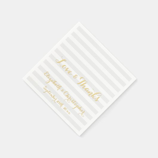 Elegantes Skript Hochzeitspapier Napkins Serviette (Ecke)