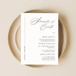 Elegantes Skript Hochzeitsprogramm Wochenende Vera Begleitkarte