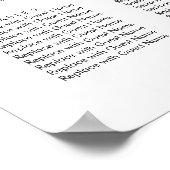 Elegantes Skript Hochzeitssitzdiagramm Poster (Ecke)