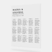 Elegantes Skript Hochzeitstabelle Acrylschild (Winkel)