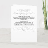 Elegantes Skript In Liebender Erinnerung Foto Gede Programm (Rückseite)