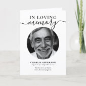 Elegantes Skript In Liebender Erinnerung Foto Gede Programm (Vorderseite)