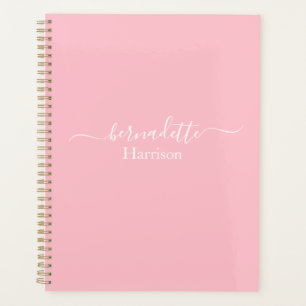 Elegantes Skript   INDIVIDUELLE NAME   Soft Pink P Planer