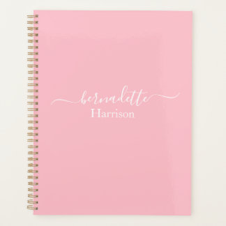 Elegantes Skript | INDIVIDUELLE NAME | Soft Pink P Planer