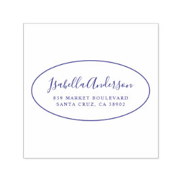 Elegantes Skript | Individuelle Name und Rücksende Permastempel