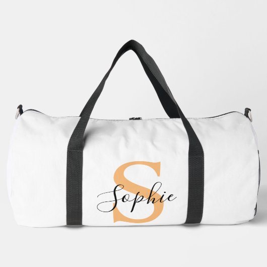 Elegantes Skript Individueller Name Personalisiert Duffle Bag (Vorderseite)