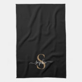 Elegantes Skript Individueller Name Personalisiert Geschirrtuch (Vertikal)
