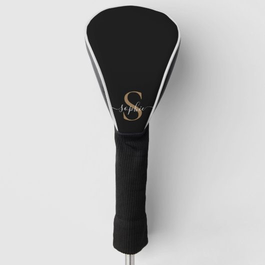 Elegantes Skript Individueller Name Personalisiert Golf Headcover (Vorderseite)